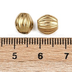 304ステンレススチールビーズ  オーバル  イオンプレーティング（ip）  18KGP本金メッキ  8x8x6.5mm  穴：1.4mm&nbsp;STAS-K295-27G