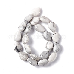 天然石ハウライトビーズ連売り  ティアドロップ  18~19x13~14x7.5~8mm  穴：1.2mm  約22個/連  15.35''~15.75''（39~40センチメートル）&nbsp;G-L242-13