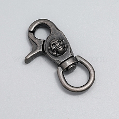 合金回転式ナスカン  ガンメタ色  65x25mm&nbsp;PW-WG10AB9-01