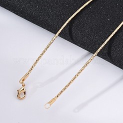 真鍮チェーンネックレス  18KGP本金メッキ  カニカン付き  ニッケルフリー  16.73インチ（45.2cm）x2mm&nbsp;X-KK-N216-40