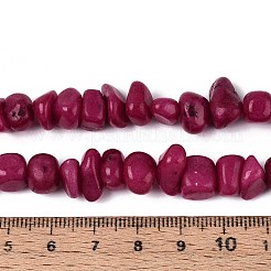 天然黄翡翠ビーズ連売りを染めた  チップ  カメリア  6~22x6~22x2~11mm  穴：0.8~1mm  約120~135個/連  30.31~31.89インチ（77~81cm）&nbsp;G-ZX005-13D