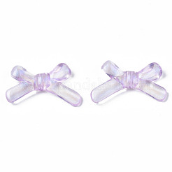 透明なアクリルビーズ  グリッターパウダー  蝶結び  ミックスカラー  19x32.5x6mm  穴：1.8mm  約400個/500g&nbsp;OACR-N008-077A