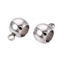 201 ステンレス鋼チューブベイル  ループベイル  ロンデル  ステンレス鋼色  8.5x6.5x5mm  穴：1.6mm  内径：4mm&nbsp;STAS-N130-01P