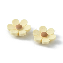オペーク樹脂カボション  花  シャンパンイエロー  24x26x8mm&nbsp;RESI-WH0026-75B-05