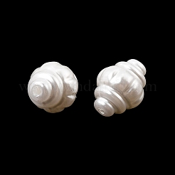 ABSプラスチックパール調ビーズ  ランタン  ホワイト  15x11.5mm  穴：1.6mm  約590個/500g&nbsp;PL-CBA8DB3-04