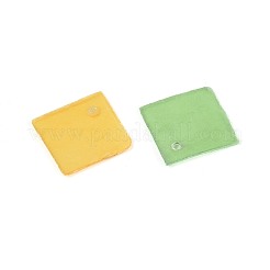 スプレー塗装された天然カピス貝のペンダント  菱形チャーム  ミックスカラー  20.5x20.5x1mm  穴：1.6mm&nbsp;SHEL-K006-65