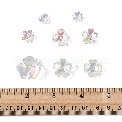 アクリルビーズキャップ70個  花  ミックスカラー  9.5~21.5x9.5~22x2.8~7mm  穴：1.2~1.8mm&nbsp;OACR-FS0002-40