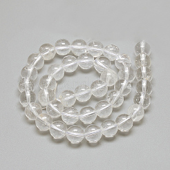 天然石クオーツクリスタルビーズ連売り  ラウンド  4mm  穴：1mm  約88~93個/連  15インチ&nbsp;G-R446-4mm-29