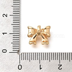 真鍮チャーム  カドミウムフリー＆ニッケルフリー＆鉛フリー  ちょう結びのチャーム  18KGP本金メッキ  10x12x7.5mm  穴：3.5mm&nbsp;KK-B127-04G