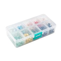 電気メッキガラスビーズセット  パール光沢メッキ  多面カット  ロンデル  ミックスカラー  8x6mm  穴：1mm  10色  40個/カラー  400個/箱&nbsp;EGLA-JP0002-01F-8mm