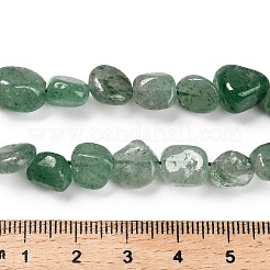 天然の緑のイチゴクォーツビーズ連売り  ナゲット  タンブルストーン  7.5~14.5x7.5~12x5.5~8.5mm  穴：0.8mm  約37~39個/連  15.75''（40センチメートル）&nbsp;G-P568-C11-01