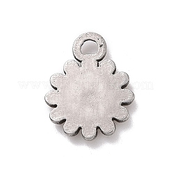 変色しない304ステンレススチールペンダント  デイジー  ステンレス鋼色  13.5x10x1.5mm  穴：1.2mm&nbsp;LS-STAS-E169-15P