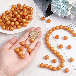 食品グレードの環境に優しいシリコーンビーズ  ラウンド  チョコレート  12mm  穴：2mm&nbsp;SIL-WH0010-10C
