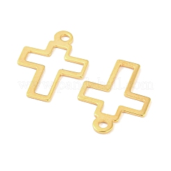 ステンレスペンダント201個  クロスチャーム  ゴールドカラー  20.5x15x0.8mm  穴：1.8mm&nbsp;STAS-Z049-01G
