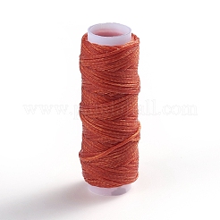 ポリエステルワックスコード  ジュエリー作りのための  レッドオレンジ  0.8mm  約30m /ロール&nbsp;YC-WH0007-03B-19