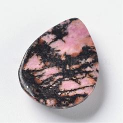 天然ロードナイトのカボション  ティアドロップ  30x22x6~7mm&nbsp;G-E335-02B