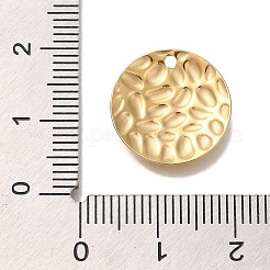 イオンプレーティング（IP）304ステンレスペンダント  フラットラウンドのチャーム  18KGP本金メッキ  16x1mm  穴：1.4mm&nbsp;STAS-P371-042G