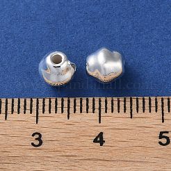 合金のスペーサービーズ  長持ちメッキ  双円錐形  銀  6x6mm  穴：1.5mm&nbsp;PALLOY-F309-38S