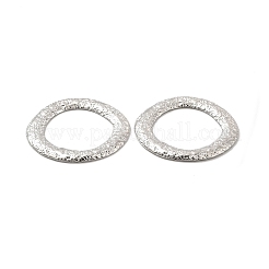 変色しない304ステンレススチール製リンクリング  ハンマーラウンドリング  ステンレス鋼色  32.5x1.5mm  穴：20.5mm&nbsp;LS-STAS-B032-02P