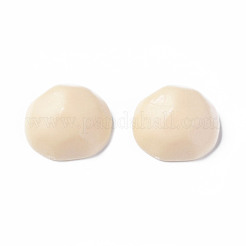 オペークアクリルカボション  多面カット  半円  桃パフ  23x22x11mm  約140個/500g&nbsp;MACR-S373-138-A14