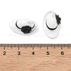 スプレーペイント合金ペンダント  帽子チャーム  ラックめっき  ホワイト  13x21x13mm  穴：2mm&nbsp;ENAM-K076-34B