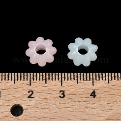 プラスチックビーズ  模造ゼリー  花  ミックスカラー  10x5mm  穴：3.5mm  約2777個/500g&nbsp;KY-F023-07B