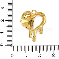 304ステンレスペンダント  ハート  樹脂と  PVD真空メッキ  18KGP本金メッキ  ホワイト  25.5x20x5mm  穴：1.8mm&nbsp;STAS-L299-21G-05