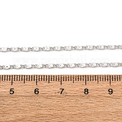 真鍮オーバルリンクチェーンネックレス  カニカン付き  ラックめっき  長持ちメッキ  プラチナ  15.94インチ（40.5cm）&nbsp;MAK-L045-04P
