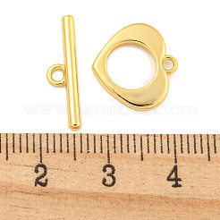 真鍮製マンテル  カドミウムフリー＆ニッケルフリー＆鉛フリー  ハート  18KGP本金メッキ  リング：13x14x1.8mm  穴：1.6mm  バー：4.5x18~18.5x1.8mm  穴：1.6mm&nbsp;KK-A223-10G
