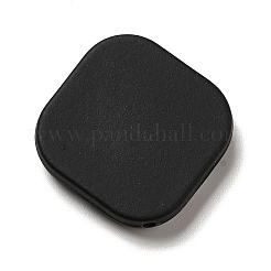 不透明なアクリルビーズ  エナメル  タータン模様の菱形  ブラック  24.5x25x5mm  穴：1.6mm&nbsp;ACRC-I001-10A