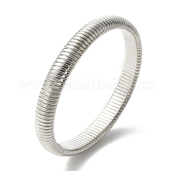 女性用電気泳動鉄バングル  プラチナ  3/8インチ（1cm）  内径：2-5/8インチ（6.55cm）&nbsp;BJEW-M057-08P