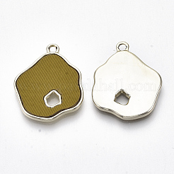 合金ペンダント  布で  ライトゴールド  ダークチソウ  28x23x2.5mm  穴：2mm&nbsp;PALLOY-S122-29C