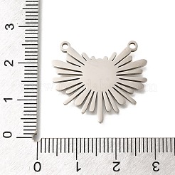 変色防止201ステンレススチールペンダント  ステンレス鋼色  太陽  22x25x1.5mm  穴：1.5mm&nbsp;STAS-B076-01P-03
