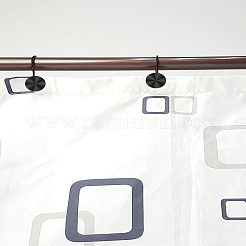 浴室用鉄製シャワーカーテンフック6個。  ブラック  55x56mm&nbsp;AJEW-LP0006-36B