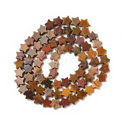 天然石オーシャンジャスパービーズ連売り  スター  5.5~6x5.5~6x2.5mm  穴：1mm  約76個/連  15.31~15.35''（38.9~39センチメートル）&nbsp;G-H087-C08-01