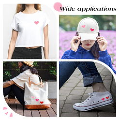 60個3色のコンピューター刺繡布アイロンオン/パッチ縫い  マスクと衣装のアクセサリー  ハート  ミックスカラー  20x26x1mm  20個/カラー&nbsp;DIY-MA0007-06