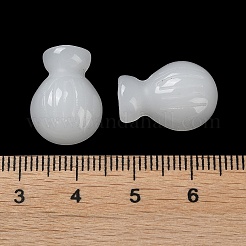 ガラスカボション  花瓶  ホワイト  18x13x6.5mm&nbsp;GLAA-B015-09
