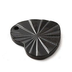 304ステンレスペンダントイオンプレーティング(IP)  ハートチャーム  電気泳動黒  17x19x2mm  穴：1.6mm&nbsp;STAS-M312-05EB
