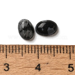 天然な雪片オブシディアンカボション  オーバル  7x5x2~3mm&nbsp;G-F605E-16B