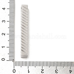 変色しない304ステンレススチールペンダント  長方形  ステンレス鋼色  40x5x5mm  穴：3mm&nbsp;STAS-D039-02A-P
