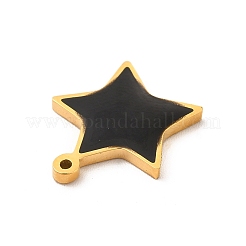 304ステンレススチールエナメルチャーム  星のチャーム  ゴールドカラー  ミックスカラー  14.5x13x1.4mm  穴：1mm&nbsp;STAS-A078-09G