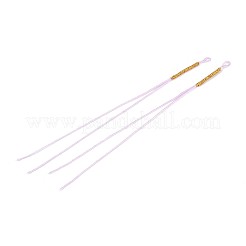 ナイロンメタリック織りコードループ作り  プラム  1mm、直径が2mm  長さ157~165mm&nbsp;NWIR-N017-01I