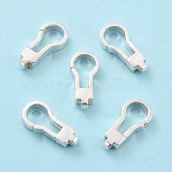 スターリングシルバースプリングゲートリング925個  キーホルダークラスプ  銀  17x8x3mm  穴：0.8mm&nbsp;STER-Z001-102S