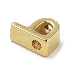 304ステンレスペンダント  24KGP本金メッキ  文字p  8x5.5x4mm  穴：1.5mm&nbsp;STAS-S137-01G-P