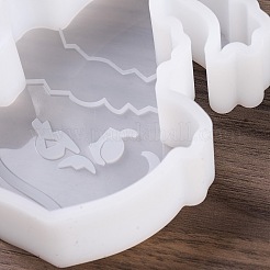 クリスマステーマの DIY シリコン型  エポキシ樹脂工芸品作り  キャンドル作り  小人  ホワイト  105x75x26mm&nbsp;DIY-F151-02A