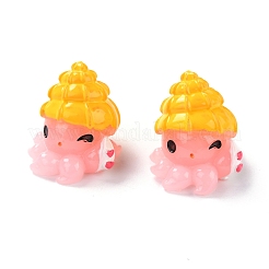 樹脂カボション  海洋動物シリーズ  タコ  ピンク  23.5x22.5x22mm&nbsp;RESI-I043-12
