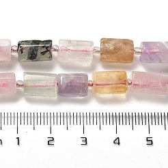 天然混合クォーツビーズ連売り  シードビーズで  多面カット  コラム  8.5~11x5.5~6.5mm  穴：1mm  約14~15個/連  7.48''（19センチメートル）&nbsp;G-N327-06-15