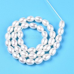 天然養殖淡水パールビーズ連売り  ライス  古いレース  7.5~10x6.8~7.5mm  穴：0.6mm  約44個/連  14.76''（37.5センチメートル）&nbsp;PEAR-N012-07U-1