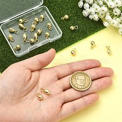 21個7スタイル真鍮ペンダント  ボールチャーム  カドミウムフリー＆鉛フリー  18KGP本金メッキ  ラックめっき  長持ちメッキ  丸カン付き  混合図形  8~11x5~6mm  穴：2.3~3.2mm  3個/スタイル&nbsp;KK-CJ0005-83