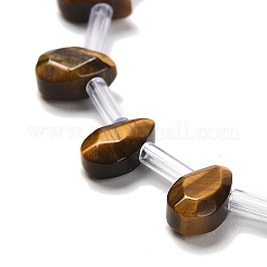 天然石タイガーアイビーズ連売り  多面カット  ティアドロップ  トップ掘削  9x6x4mm  穴：0.8mm  約30~32個/連  16.54''（42センチメートル）&nbsp;G-Q167-A07-02